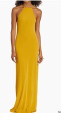 Nili Lotan Maxi Dress Sz L Mustard Stunning 1295