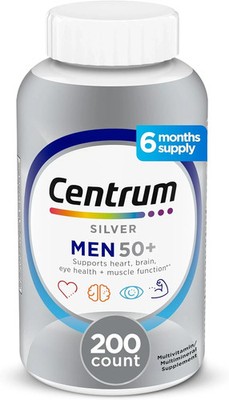 Centrum Silver Multivitamin For Men 50 Plus 200 Count Multimineral Supplement