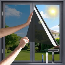 One Way Privacy Window Film with 3 Tools,Heat Control&Uv Blocking Window Tint fo
