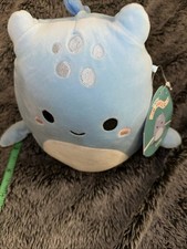 NWT Squishmallows 7  LUNE Loch Ness Monster 2023 Blue Textured Soft Plush Toy