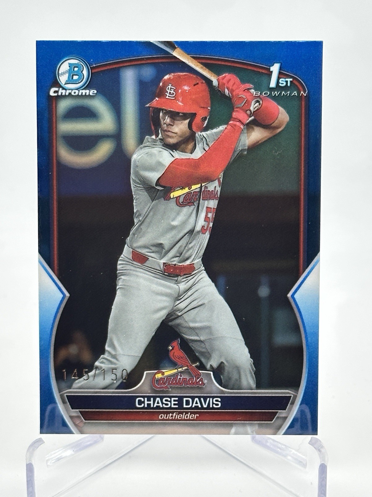 2023 Bowman Draft Chrome Chase Davis 1st Blue Refractor /150 #BDC-48