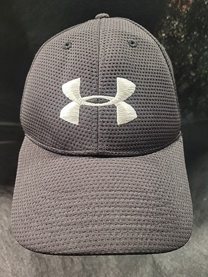 Under Armor Mens Heatgear Cap/Hat Size LG/XL Black With White Logo