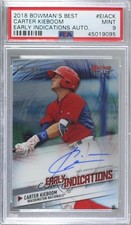 2018 Bowman's Best Early Indications /100 Carter Kieboom PSA 9 MINT Auto 8d2