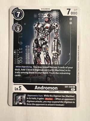 Digimon Card - Andromon EX1-048 - Bandai Classic Collection NM