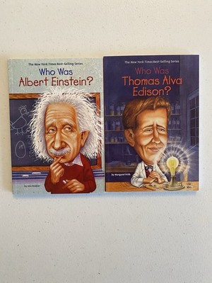 Who Was ? Lot of 2 Inventors Thomas Edison Albert Einstein NEW