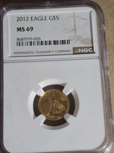 2012 $5 1/10 Oz GOLD American Eagle NGC MS69