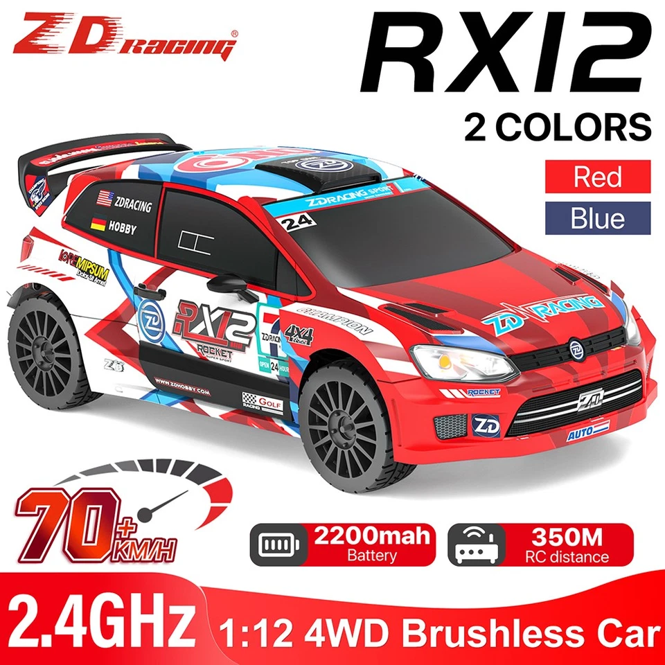 ZD Racing RX12 RC 1/12 4WD 2,4G 70KM/H Auto Bürstenlosen Dirft Rally Fahrzeug - Bild 2 von 4