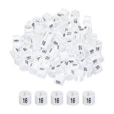 100Pcs Clothes Hanger Marker Colored Sizer Garment Markers Tag Number 16 White