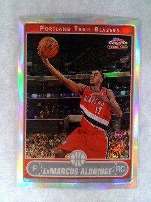 2006 Topps Chrome Refractor 050 /199 #183 LaMarcus Aldridge Rookie RC
