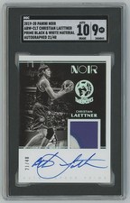 2019-20 Panini Noir PRIME Black/White Christian Laettner Auto /40 SGC 9 #ABW-CLT