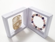 JM Pack of 2 Transparent 3D Floating Frame Display Holder/Box/Frames for Chal...