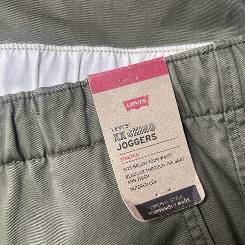 Levi's XX Chino Jogger Pants Men's 4XL Green Twill Drawstring Stretch NWT - Picture 3 of 11