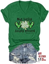 St Patrick's Day Shirt for Women: St. Paddy's Lucky Graphic Tees X-Large Green4