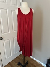Jean Paul Gaultier for Target Red Pleated Tank Dress Size L Designer Collab 2010