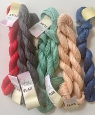 Universal Flax Fibra Natura Sport-weight linen yarn 50g skeins multiple colors