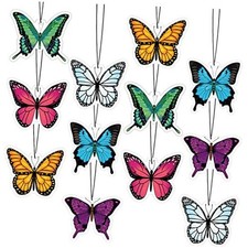 12 Pack Car Air Fresheners Butterfly Summer Flower Hanging for Women Girls