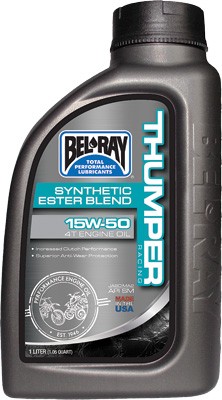 Bel Ray Lubricants 99530-B1LW THUMPER SYNTHETIC BLEND 4T ENGINE OIL 15W-50 1L