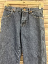 wrangler boys 10 jeans dark blue bootcut adjustable waist 13mwz western rodeo