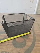 Salty Black Metal Mesh Desktop Organizer Pencils Clips Papers Notes