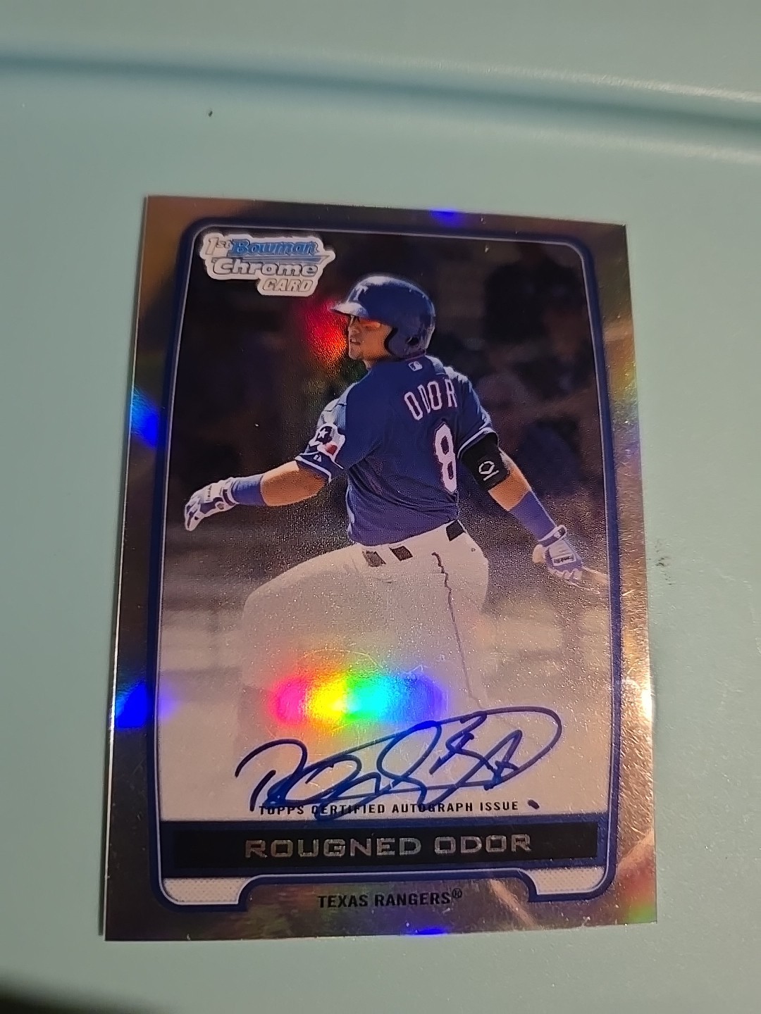 2012 Bowman Chrome Prospects Auto Refractor 144/500 Rougned Odor #BCA-RO Auto