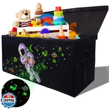 Extra Large Toy Storage Organizer For Living Room with Lids - Glow-in-Dark 40