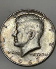 1967 Kennedy Half Dollar 40 % Silver. Slight toning