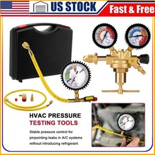 New Automotive HVAC Pressure Tester Kit with Nitrogen Regulator &Charging Hose