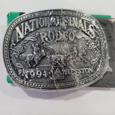 1994 Youth Size Hesston National Finals Rodeo Belt Buckle Western
