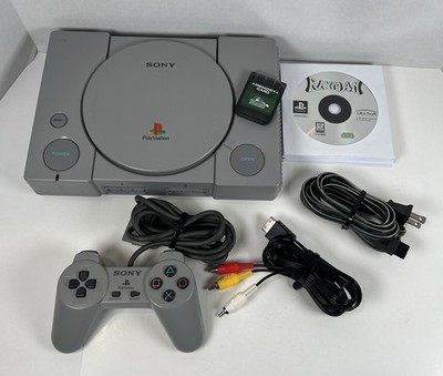 Sony PlayStation 1 PS1 Gray Console Gaming System Bundle SCPH-7501-Tested 