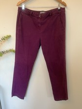 M S Cotton Women s Trousers With Pickets Size 14 Purple