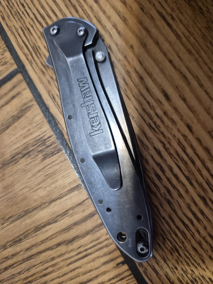 Kershaw Composite Black Washed Blade Leek 1660CBBW, D2 Blade Edge - Image 4 of 4