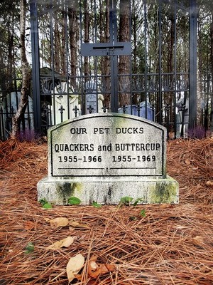 Evil Soul Studios Pet Cemetery Our Pet Ducks Tombstone Halloween Graveyard Prop