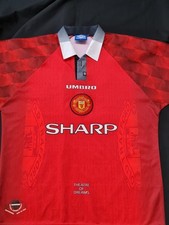 Original Authentic Umbro Manchester United 1996/1998 Home Shirt - L