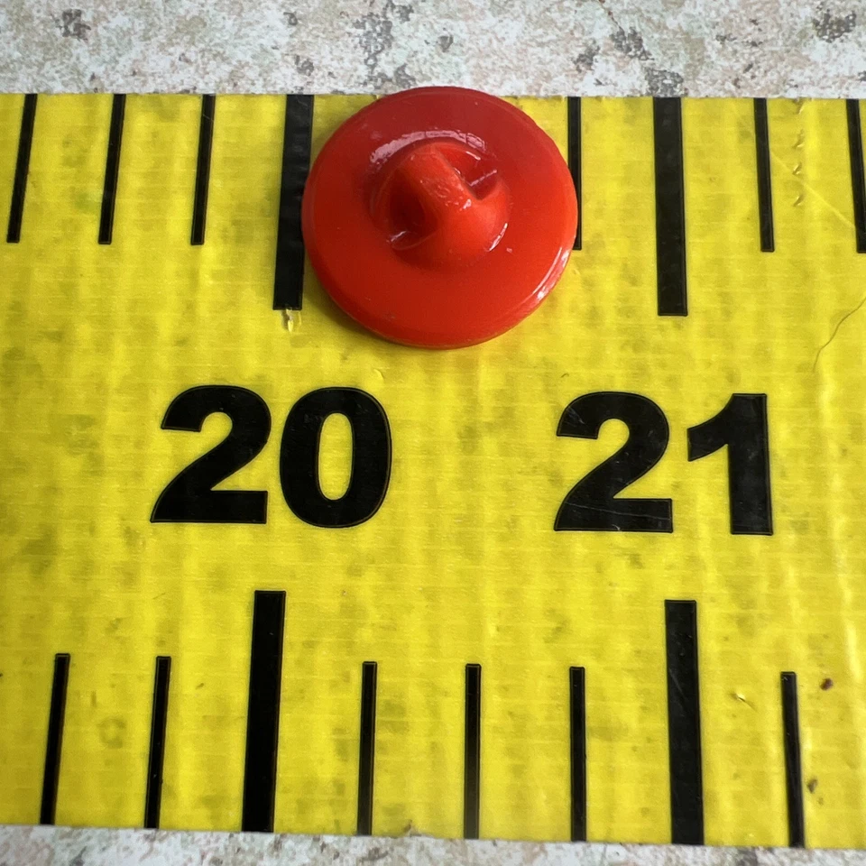 "6 botones de vidrio checo rojo vintage patrón floral brillo dorado vástago retro de 3/4""" Foto 2 de 4