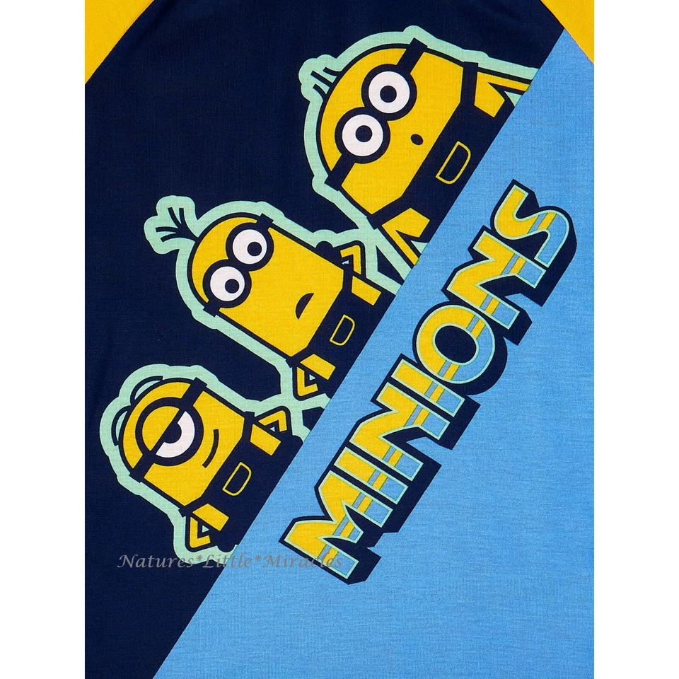 Minions Pijama Talla 4 5 6 7 8 10 12 Niños Niñas Manga Larga Camisa Pantalones Conjunto Nuevo con Etiquetas Foto 2 de 3