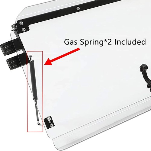 For 2015+ Kawasaki Mule Pro FXT FX DX 2-in-1 Flip Windshield Scratch Resistant - Picture 7 of 21
