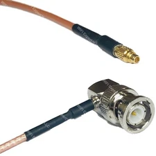 RG316 MMCX MALE to BNC MALE ANGLE RF Cable Rapid-SHIP LOT