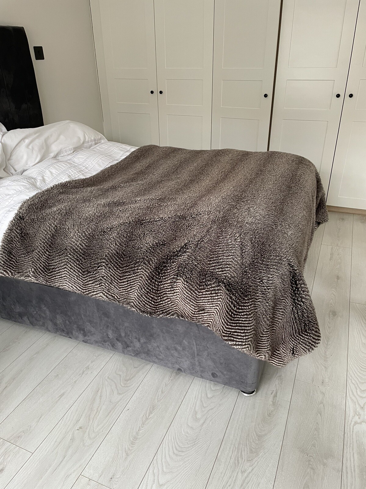 Katrina Hampton Faux Fur Throw eBay