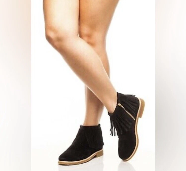 Kate spade fringe booties cheap