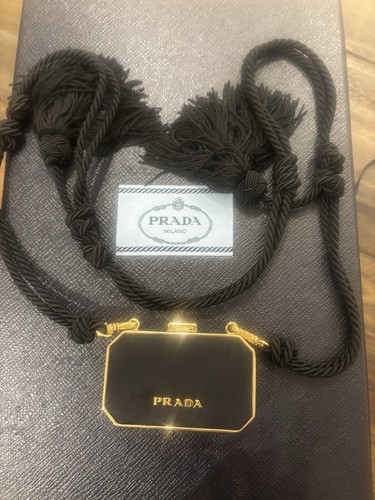 Original Prada Mini- Tasche, Box, Kordel, Clutch - Bild 2 von 8
