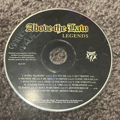 Legends by Above the Law (CD, Feb-1998, Tommy Boy)