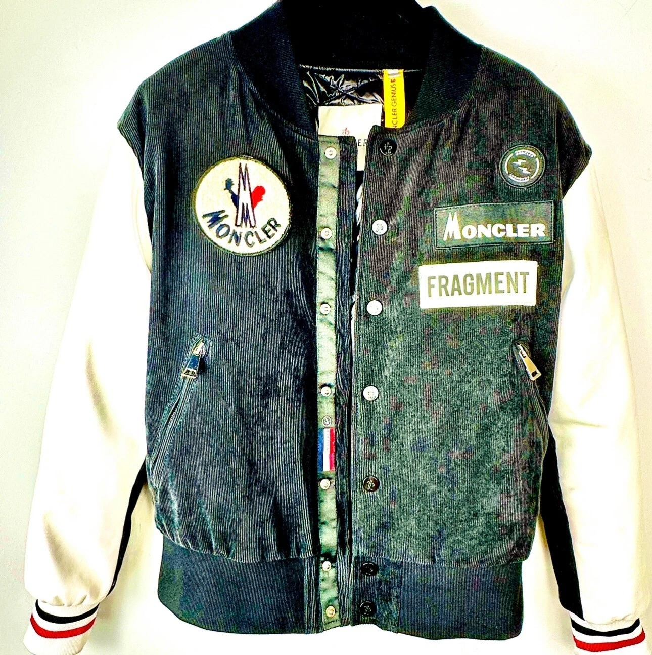 3K Moncler Fragment 2019 Genius Varsity Bomber Patch Giacca 1 2 4 6 Donna Uomo S