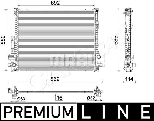 MAHLE Radiator For VOLVO Xc90 II 20- 32138765 | eBay