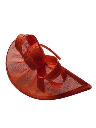 NEW Orange pointed tip looped hatinator fascinator clip aliceband headband races - Picture 4 of 4