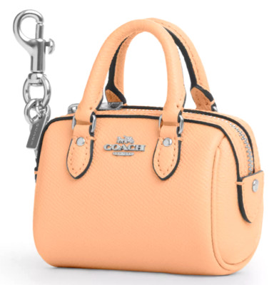 【SALE】COACH*Rowan Satchel*2way*ミニボストンバッグ 🧡Coach Mini Rowan Satchel Bag Charm - CU279 Faded Blush