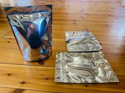 GLÄNZENDE STANDBODENBEUTEL FOLIE VERSCHLIESSBAR KAFFEEBEUTEL ZIP LOCK BEUTEL 250x335x130mm 1KG 