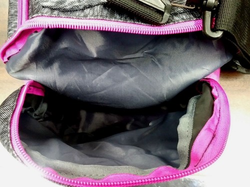 Bolso de gimnasio de lona Fila Filatech Sprinter negro/gris y púrpura tamaño mediano nuevo sin etiquetas - Imagen 8 de 10