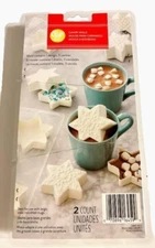 Hot Chocolate Cocoa Bomb Candy Mold Snowflake shape Wilton 3-cav.2-pcs retired