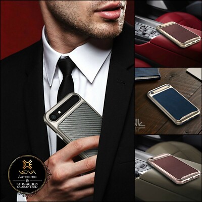 For iPhone SE 3 / SE 2 / 8 / 7 | Vena [vLuxe] Leather Shockproof Slim Case Cover