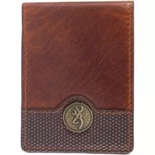 Browning Genuine Leather Western Front Pocket Billfold Men's Wallet, Brown